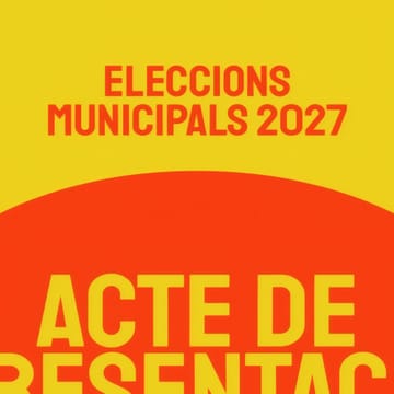 Group of CUP members gathered in a meeting room in Barcelona discussing election strategy
