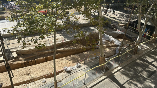 50 Meters of Medieval Wall Uncovered on Barcelona’s La Rambla