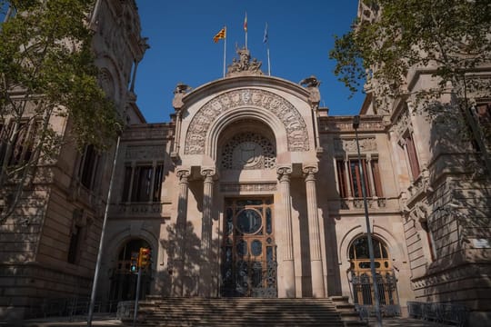 Exterior view of the High Court of Justice of Catalonia building in Barcelona