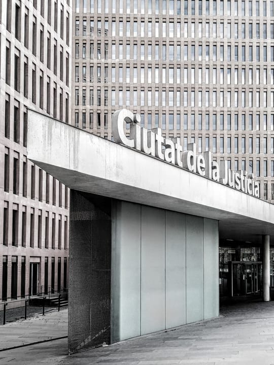 Exterior view related to housing administration in Barcelona, illustrating an official city housing law update.