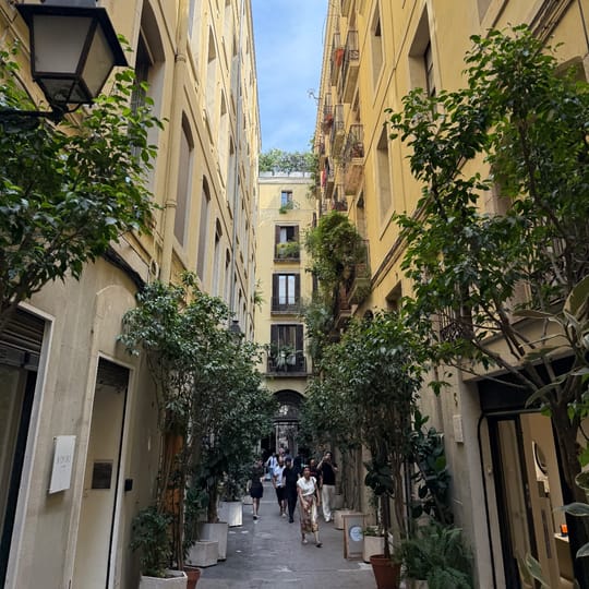 Apartment buildings in Barcelona, illustrating the city’s market for usual-home rental contracts.
