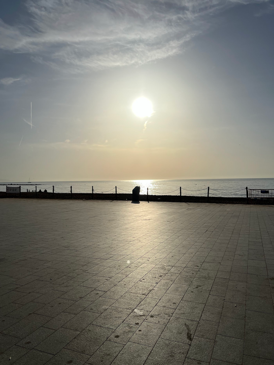 The Sun is partially obscured during a solar eclipse observed from Catalonia.