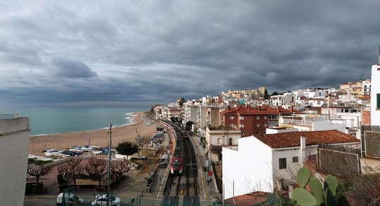 A view of the N-II road running through Maresme, the coastal comarca north of Barcelona, where traffic-calming works and C-32 connections are planned.
