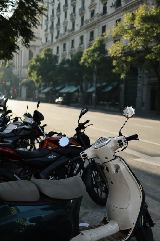 A Mossos d'Esquadra police operation involving motorcycles in Barcelona.