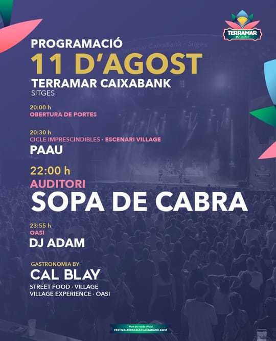 Sopa de Cabra to Headline 40th Anniversary Show at Terramar