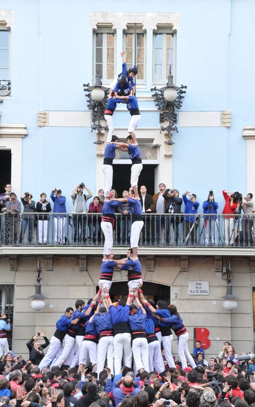 Gràcia Plaza Filled for Human Tower Festival