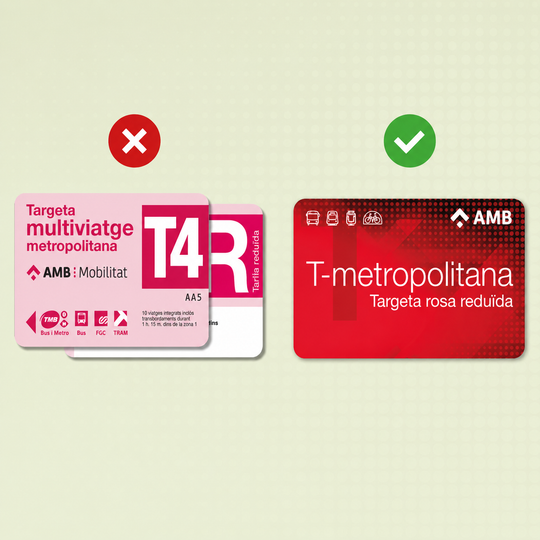 A person validates their T-Mobilitat card on a bus in Barcelona, part of the city's integrated public transport system.