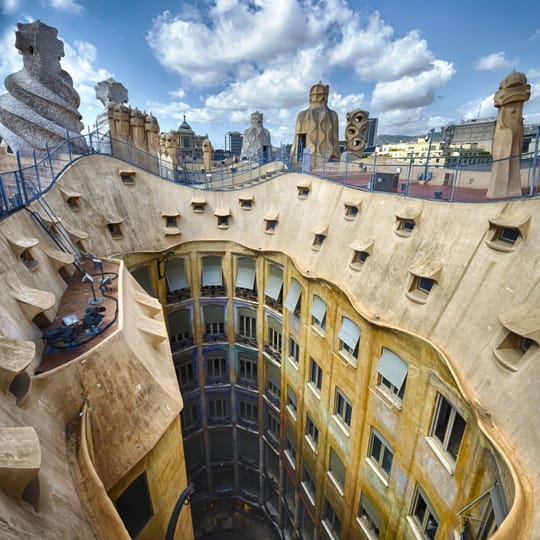 Aerial view of an artificial lake installed at a private Egyptian-themed party in La Pedrera, Sant Antoni de Portmany, Ibiza.
