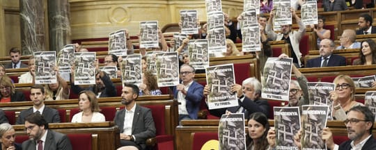 Anti-Fascist Espadrille Poster Displayed in Parliament