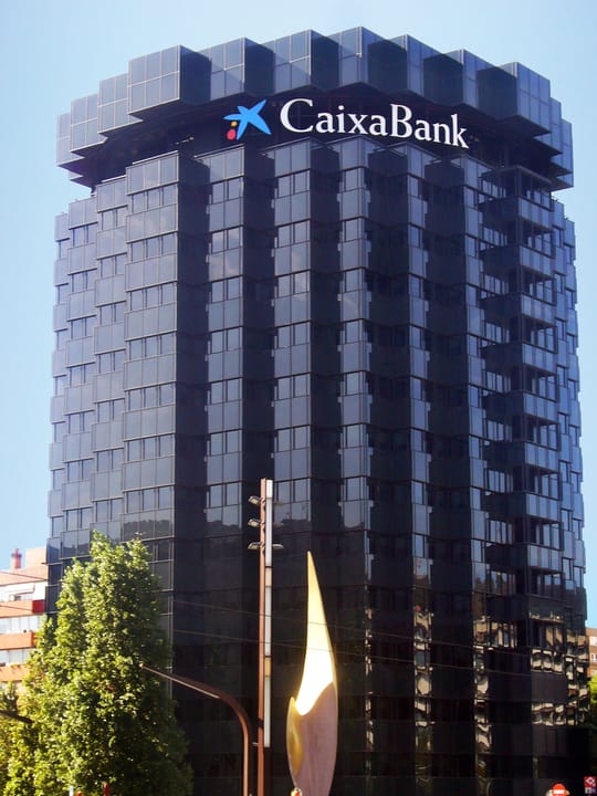 The CaixaBank tower on Avinguda Diagonal in Barcelona