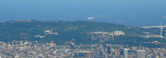 A view of the Montjuïc fountains area in Barcelona, where future public housing will be built with soundproofing against concert noise.