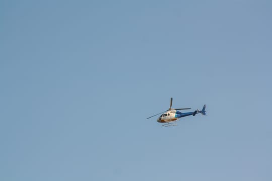 Helicopter Filming Over Barcelona Centre