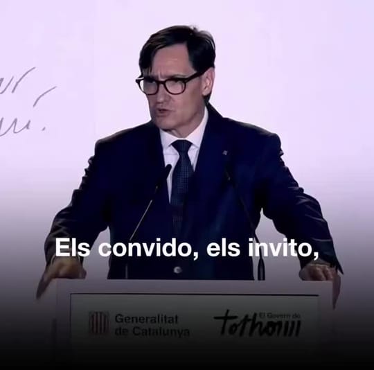 President Salvador Illa delivers his 'The Future is Here' speech at the Maritime Museum of Barcelona on 14 September 2026, announcing Catalonia's new AI registry.