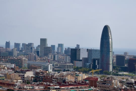 View of Barcelona's skyline with modern tech buildings in the 22@ district, symbolising the city's growing technology sector.