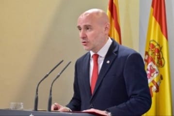 Carlos Prieto during a public appearance in Barcelona as Spain's government delegate in Catalonia, October 2025.