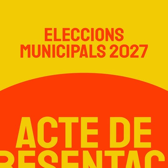 Group of CUP members gathered in a meeting room in Barcelona discussing election strategy