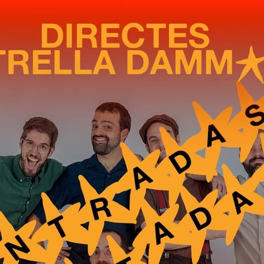 A live music performance at a small Barcelona concert venue during the Directes Estrella Damm 150 festival, with stage lights and an engaged audience.