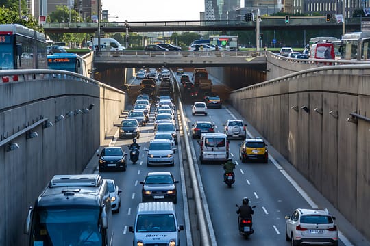 Major traffic jams on Barcelona's ring roads