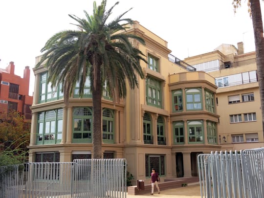 Courtyard of Casa Orlandai in Sarrià, Barcelona, where Festa Major concerts have been held for nearly 20 years until this year's ban.