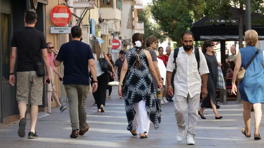 Residential streets in Sant Cugat del Vallès, illustrating Catalonia's internal migration trends.