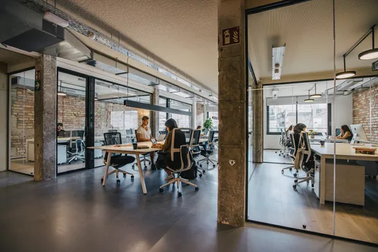 The interior of Cloudworks Sant Antoni coworking space in Barcelona