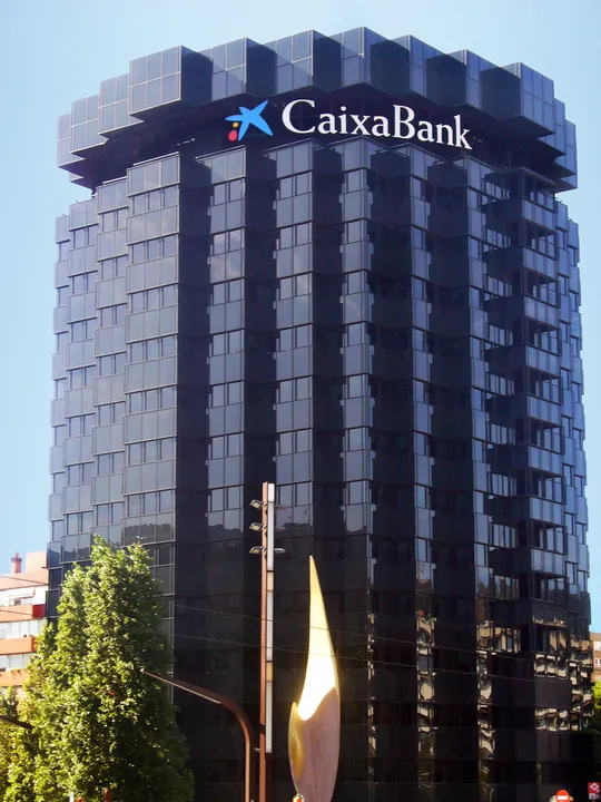The CaixaBank tower on Avinguda Diagonal in Barcelona