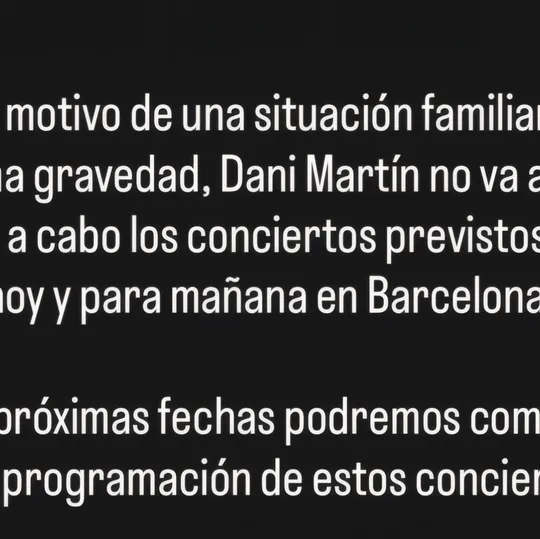Palau Sant Jordi in Barcelona illuminated at night, ahead of a concert that was postponed due to a family matter involving Spanish singer Dani Martín.