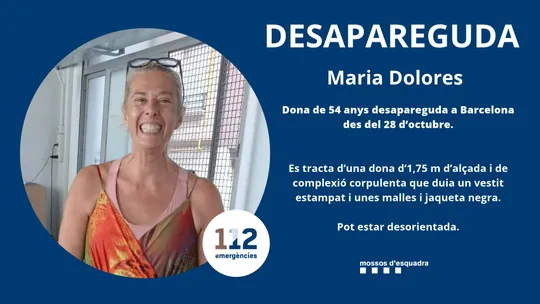 Search for 54-Year-Old Woman Missing in Barcelona