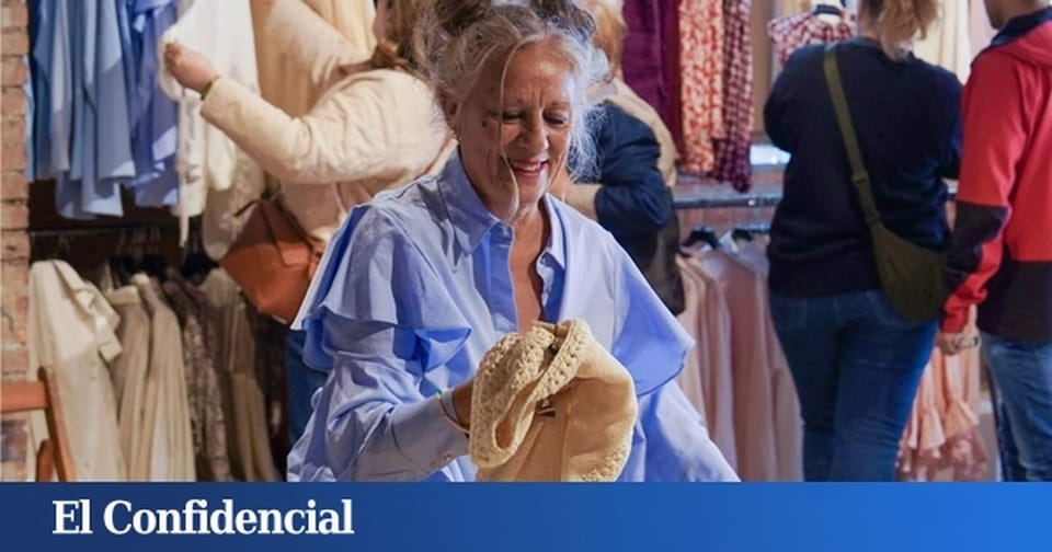 Shoppers browse clothing racks inside a pop-up store at the Rec.0 outlet festival in Igualada, set within an old industrial b