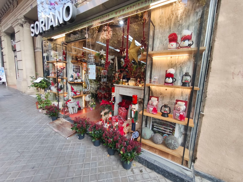 The entrance to Floristería Soriano on Avinguda Gaudí near the Sagrada Família in Barcelona.
