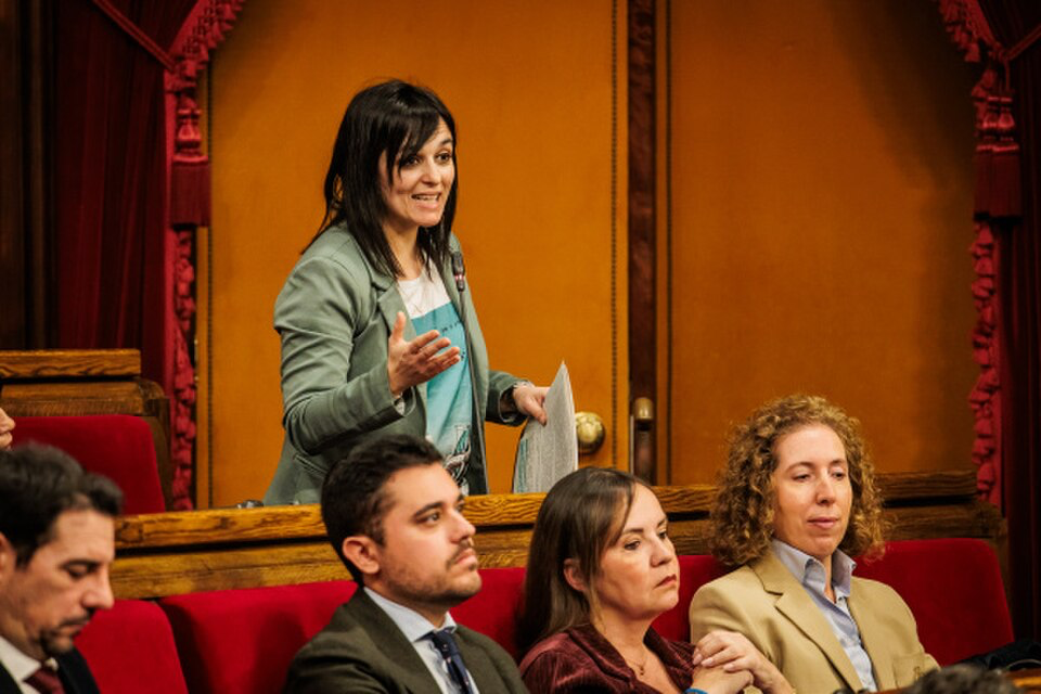 Sílvia Orriols speaks during an appearance at Ripoll City Council.