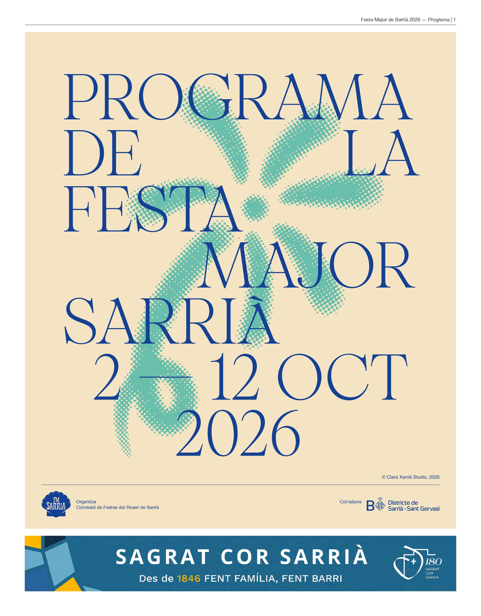 Sarrià Festival 2026: Full Program Announced