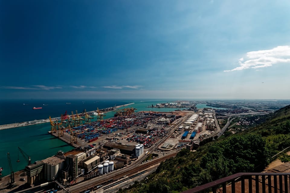 A plan shows the layout of NYK's planned vehicle terminal at Príncep d'Espanya wharf in the Port of Barcelona.