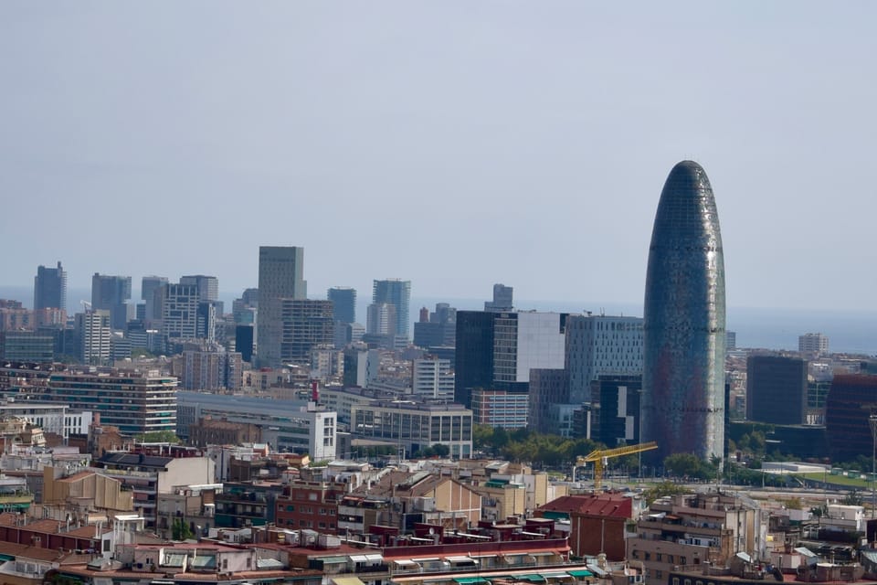 View of Barcelona's skyline with modern tech buildings in the 22@ district, symbolising the city's growing technology sector.