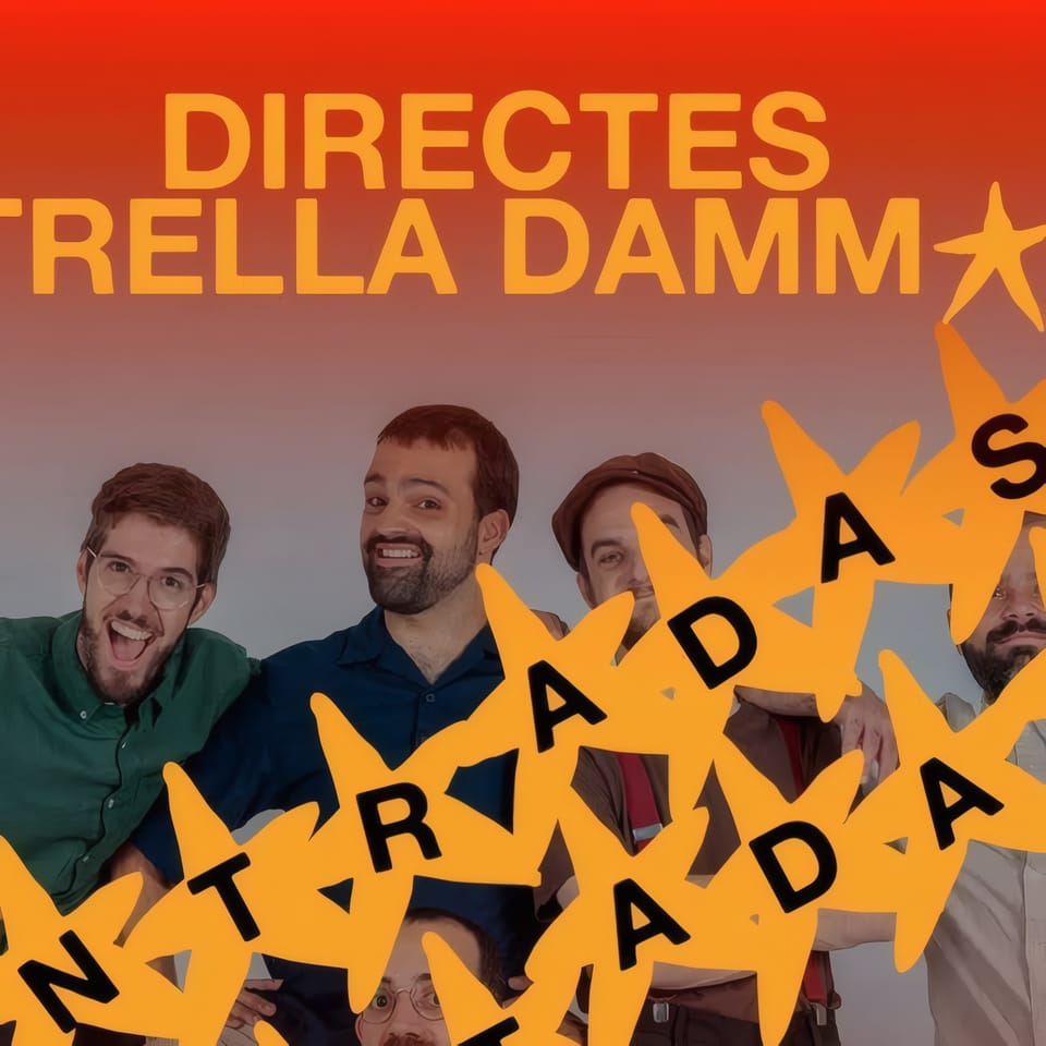 A live music performance at a small Barcelona concert venue during the Directes Estrella Damm 150 festival, with stage lights and an engaged audience.