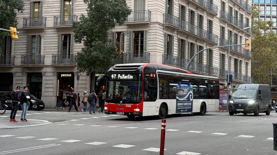 Bus Hits Woman on Diagonal, Crashes into Tram Barrier