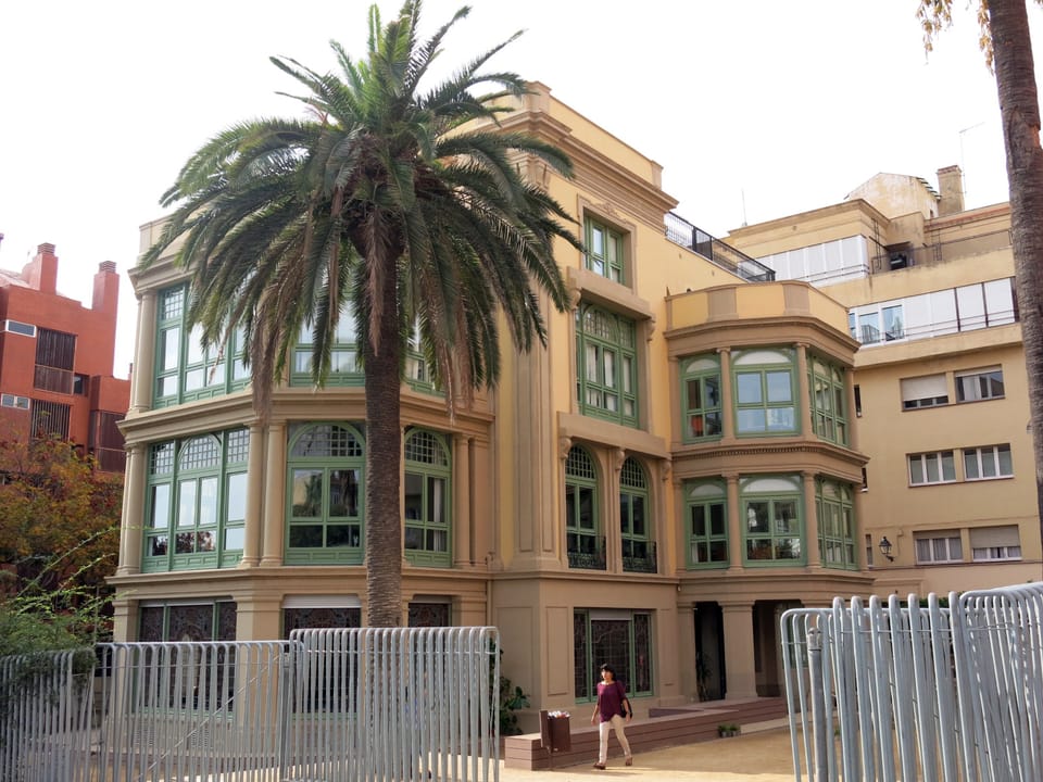 Courtyard of Casa Orlandai in Sarrià, Barcelona, where Festa Major concerts have been held for nearly 20 years until this year's ban.
