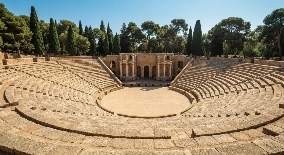 Teatre Grec amphitheatre on Montjuic, Barcelona